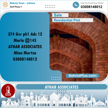 Residential Plot for Sale in Golf Phase 1 -  Bahria Town, Lahore - (BP-197525)