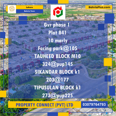 Residential Plot for Sale in Bahria Town, Lahore - (BP-197532)