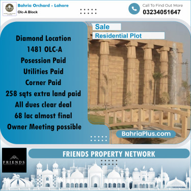 Residential Plot for Sale in OLC-A Block -  Bahria Orchard, Lahore - (BP-197607)