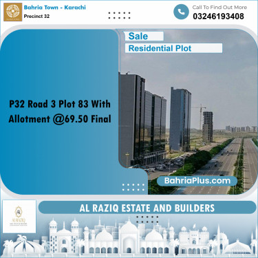 250 Sq. Yards Residential Plot for Sale in Precinct 32 -  Bahria Town, Karachi - (BP-197614)