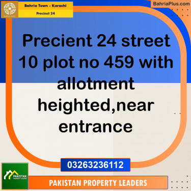 125 Sq. Yards Residential Plot for Sale in Precinct 24 -  Bahria Town, Karachi - (BP-197716)