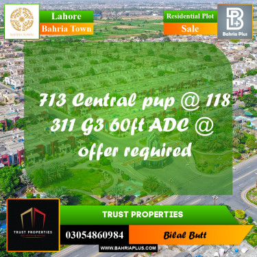 Residential Plot for Sale in Bahria Town, Lahore - (BP-197736)