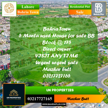 Residential Plot for Sale in Bahria Town, Lahore - (BP-197738)