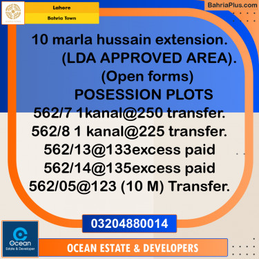 Residential Plot for Sale in Bahria Town, Lahore - (BP-197744)