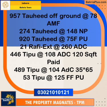 Residential Plot for Sale in Bahria Town, Lahore - (BP-197790)
