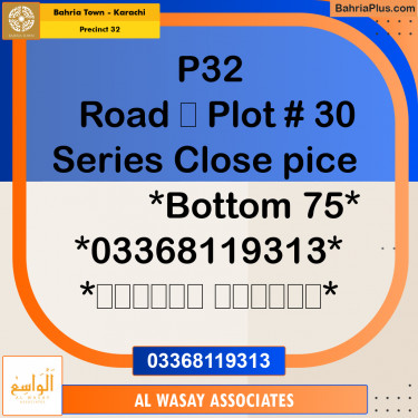 250 Sq. Yards Residential Plot for Sale in Precinct 32 -  Bahria Town, Karachi - (BP-197802)
