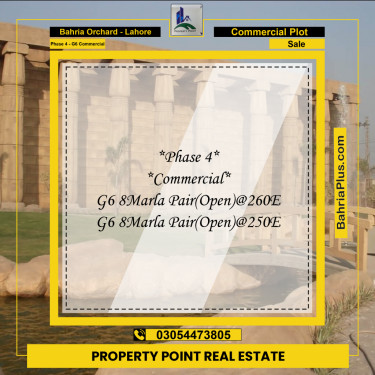 Commercial Plot for Sale in Phase 4 - G6 Commercial -  Bahria Orchard, Lahore - (BP-197866)