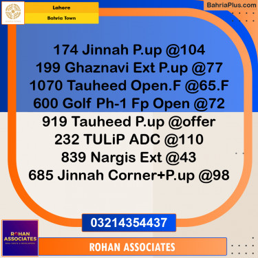 Residential Plot for Sale in Bahria Town, Lahore - (BP-197885)