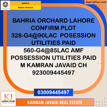 Residential Plot for Sale in Bahria Orchard, Lahore - (BP-197994)