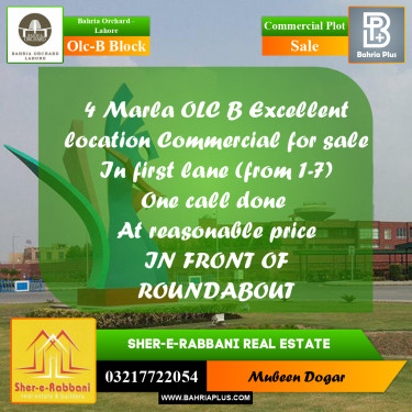 Commercial Plot for Sale in OLC-B Block -  Bahria Orchard, Lahore - (BP-198044)