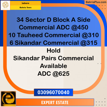 Commercial Plot for Sale in Bahria Town, Lahore - (BP-198071)