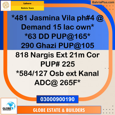 Residential Plot for Sale in Bahria Town, Lahore - (BP-198089)