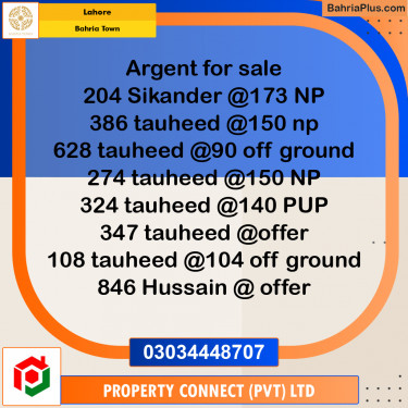 Residential Plot for Sale in Bahria Town, Lahore - (BP-198101)