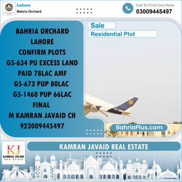 Residential Plot for Sale in Bahria Orchard, Lahore - (BP-198138)