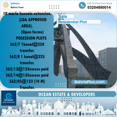 Residential Plot for Sale in Bahria Town, Lahore - (BP-198222)