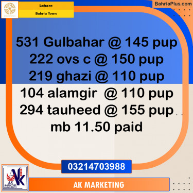 Residential Plot for Sale in Bahria Town, Lahore - (BP-198256)