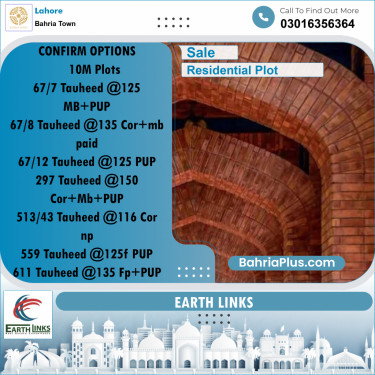 Residential Plot for Sale in Bahria Town, Lahore - (BP-198280)
