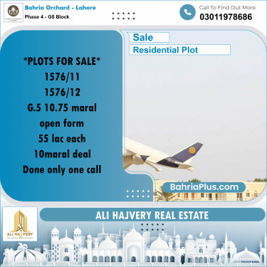 Residential Plot for Sale in Phase 4 - G5 Block -  Bahria Orchard, Lahore - (BP-198285)