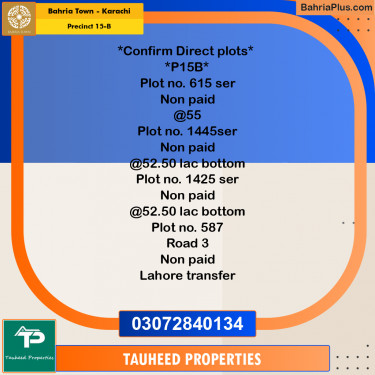 125 Sq. Yards Residential Plot for Sale in Precinct 15-B -  Bahria Town, Karachi - (BP-198299)