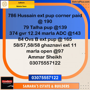 Residential Plot for Sale in Bahria Town, Lahore - (BP-198313)