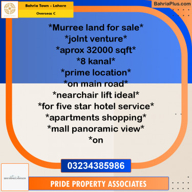 Residential Plot for Sale in Overseas C -  Bahria Town, Lahore - (BP-198394)