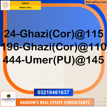 Residential Plot for Sale in Bahria Town, Lahore - (BP-198396)