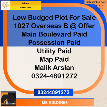 Residential Plot for Sale in Bahria Town, Lahore - (BP-198417)