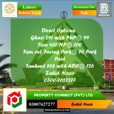 Residential Plot for Sale in Bahria Town, Lahore - (BP-198427)