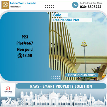 125 Sq. Yards Residential Plot for Sale in Precinct 23 -  Bahria Town, Karachi - (BP-198454)