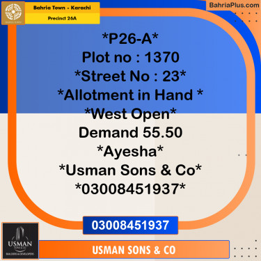 125 Sq. Yards Residential Plot for Sale in Precinct 26A -  Bahria Town, Karachi - (BP-198502)