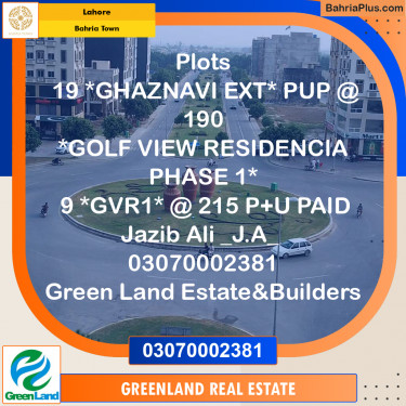 Residential Plot for Sale in Bahria Town, Lahore - (BP-198641)