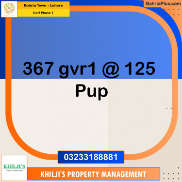 Residential Plot for Sale in Golf Phase 1 -  Bahria Town, Lahore - (BP-198654)