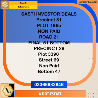 Residential Plot for Sale in Bahria Town, Karachi - (BP-198747)