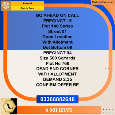 Residential Plot for Sale in Bahria Town, Karachi - (BP-198748)