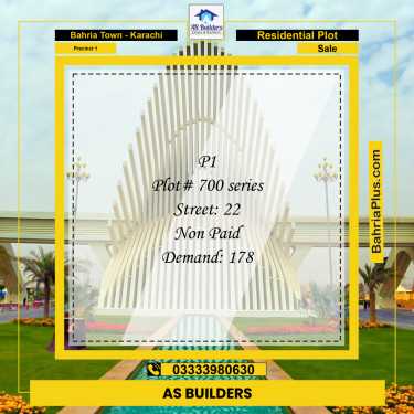 250 Sq. Yards Residential Plot for Sale in Precinct 1 -  Bahria Town, Karachi - (BP-198817)