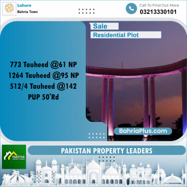 Residential Plot for Sale in Bahria Town, Lahore - (BP-198828)