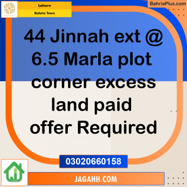 Residential Plot for Sale in Bahria Town, Lahore - (BP-198831)
