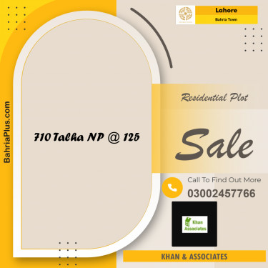 Residential Plot for Sale in Bahria Town, Lahore - (BP-198860)