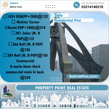 Residential Plot for Sale in Bahria Town, Lahore - (BP-198878)