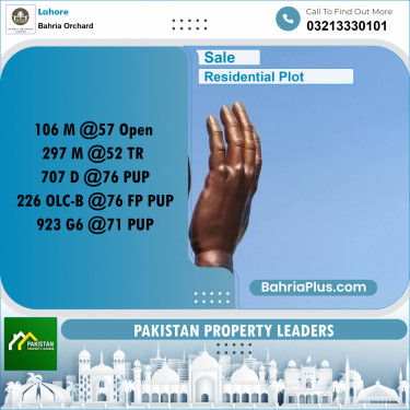Residential Plot for Sale in Bahria Orchard, Lahore - (BP-198911)