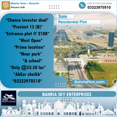 125 Sq. Yards Residential Plot for Sale in Precinct 15-B -  Bahria Town, Karachi - (BP-198984)