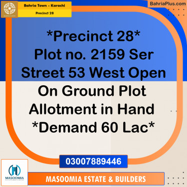 125 Sq. Yards Residential Plot for Sale in Precinct 28 -  Bahria Town, Karachi - (BP-198991)