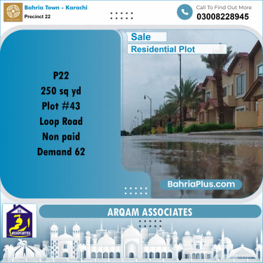 250 Sq. Yards Residential Plot for Sale in Precinct 22 -  Bahria Town, Karachi - (BP-198996)