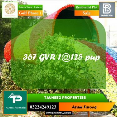 Residential Plot for Sale in Golf Phase 1 -  Bahria Town, Lahore - (BP-199277)