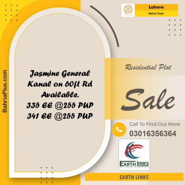 Residential Plot for Sale in Bahria Town, Lahore - (BP-199362)