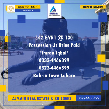 10 Marla Residential Plot for Sale in Golf Phase 1 -  Bahria Town, Lahore - (BP-199408)