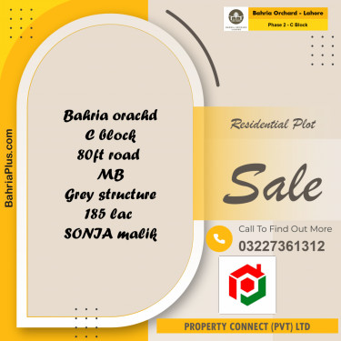 Residential Plot for Sale in Phase 2 - C Block -  Bahria Orchard, Lahore - (BP-199445)