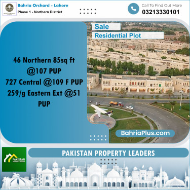 10 Marla Residential Plot for Sale in Phase 1 - Northern District -  Bahria Orchard, Lahore - (BP-199577)