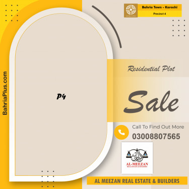 500 Sq. Yards Residential Plot for Sale in Precinct 4 -  Bahria Town, Karachi - (BP-199630)