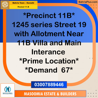 125 Sq. Yards Residential Plot for Sale in Precinct 11-B -  Bahria Town, Karachi - (BP-199674)